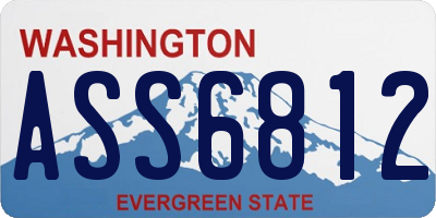 WA license plate ASS6812