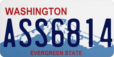WA license plate ASS6814