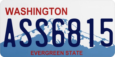 WA license plate ASS6815