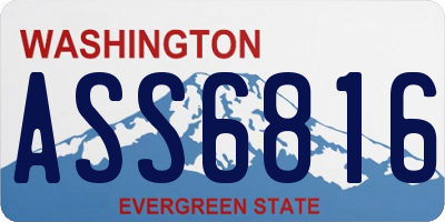 WA license plate ASS6816