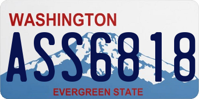 WA license plate ASS6818