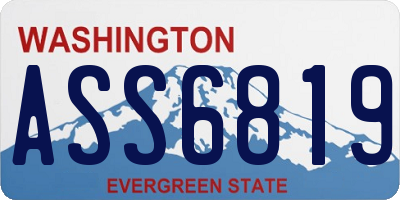 WA license plate ASS6819