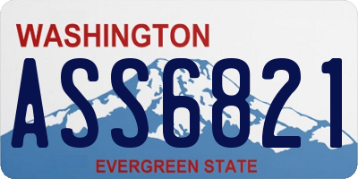WA license plate ASS6821
