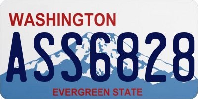 WA license plate ASS6828