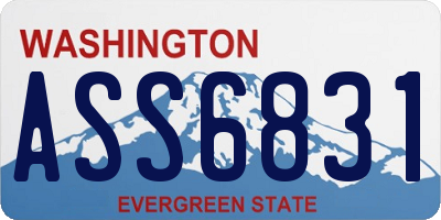 WA license plate ASS6831
