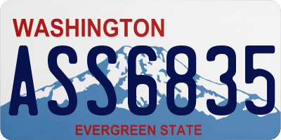 WA license plate ASS6835