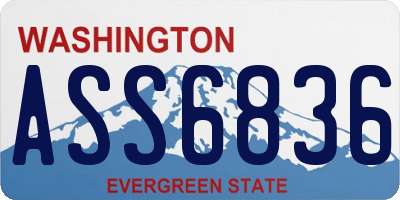 WA license plate ASS6836