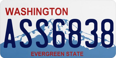 WA license plate ASS6838