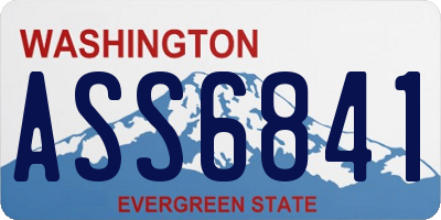 WA license plate ASS6841
