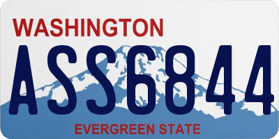 WA license plate ASS6844