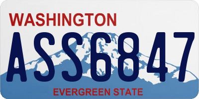 WA license plate ASS6847