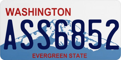 WA license plate ASS6852