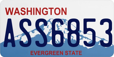 WA license plate ASS6853