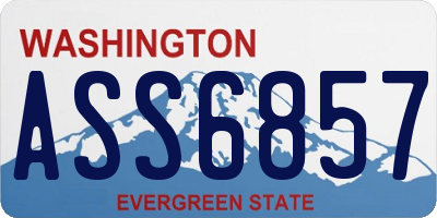 WA license plate ASS6857