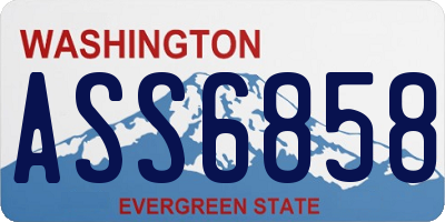 WA license plate ASS6858