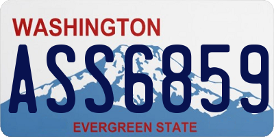 WA license plate ASS6859