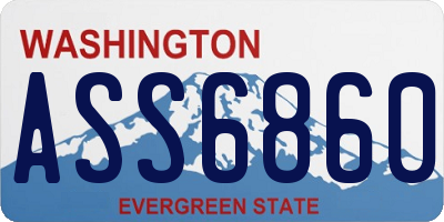 WA license plate ASS6860