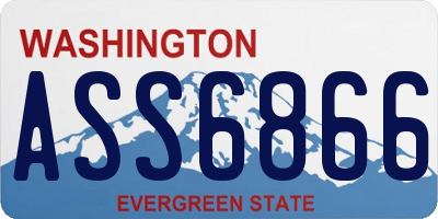 WA license plate ASS6866