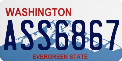 WA license plate ASS6867