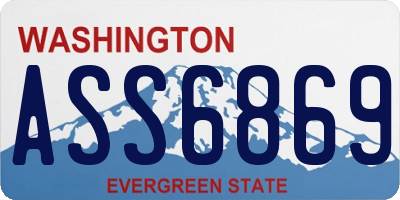 WA license plate ASS6869