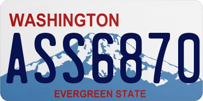 WA license plate ASS6870