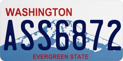 WA license plate ASS6872