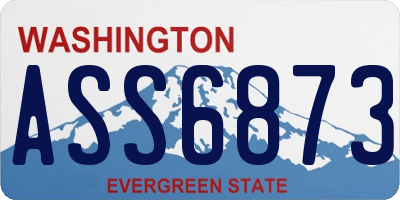 WA license plate ASS6873