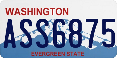 WA license plate ASS6875