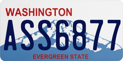 WA license plate ASS6877