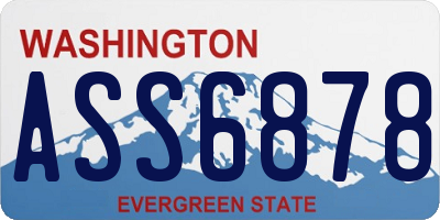 WA license plate ASS6878