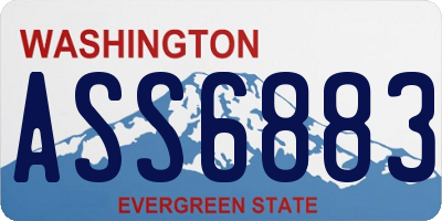 WA license plate ASS6883