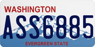 WA license plate ASS6885