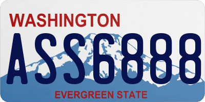 WA license plate ASS6888