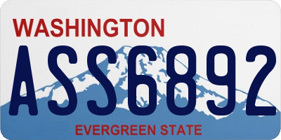 WA license plate ASS6892