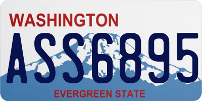 WA license plate ASS6895