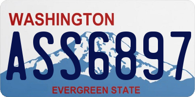 WA license plate ASS6897