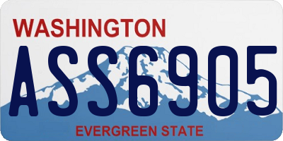 WA license plate ASS6905