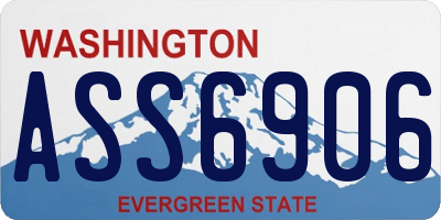 WA license plate ASS6906