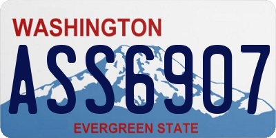 WA license plate ASS6907