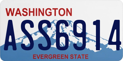 WA license plate ASS6914