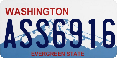 WA license plate ASS6916