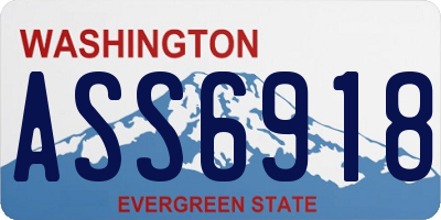 WA license plate ASS6918