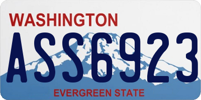 WA license plate ASS6923