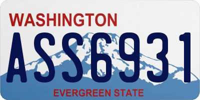 WA license plate ASS6931