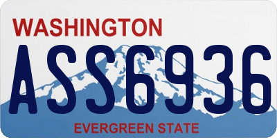 WA license plate ASS6936