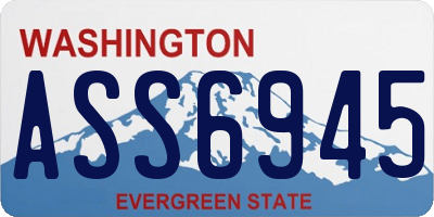WA license plate ASS6945