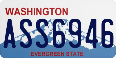 WA license plate ASS6946