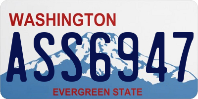 WA license plate ASS6947