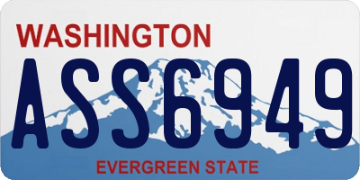 WA license plate ASS6949