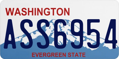 WA license plate ASS6954